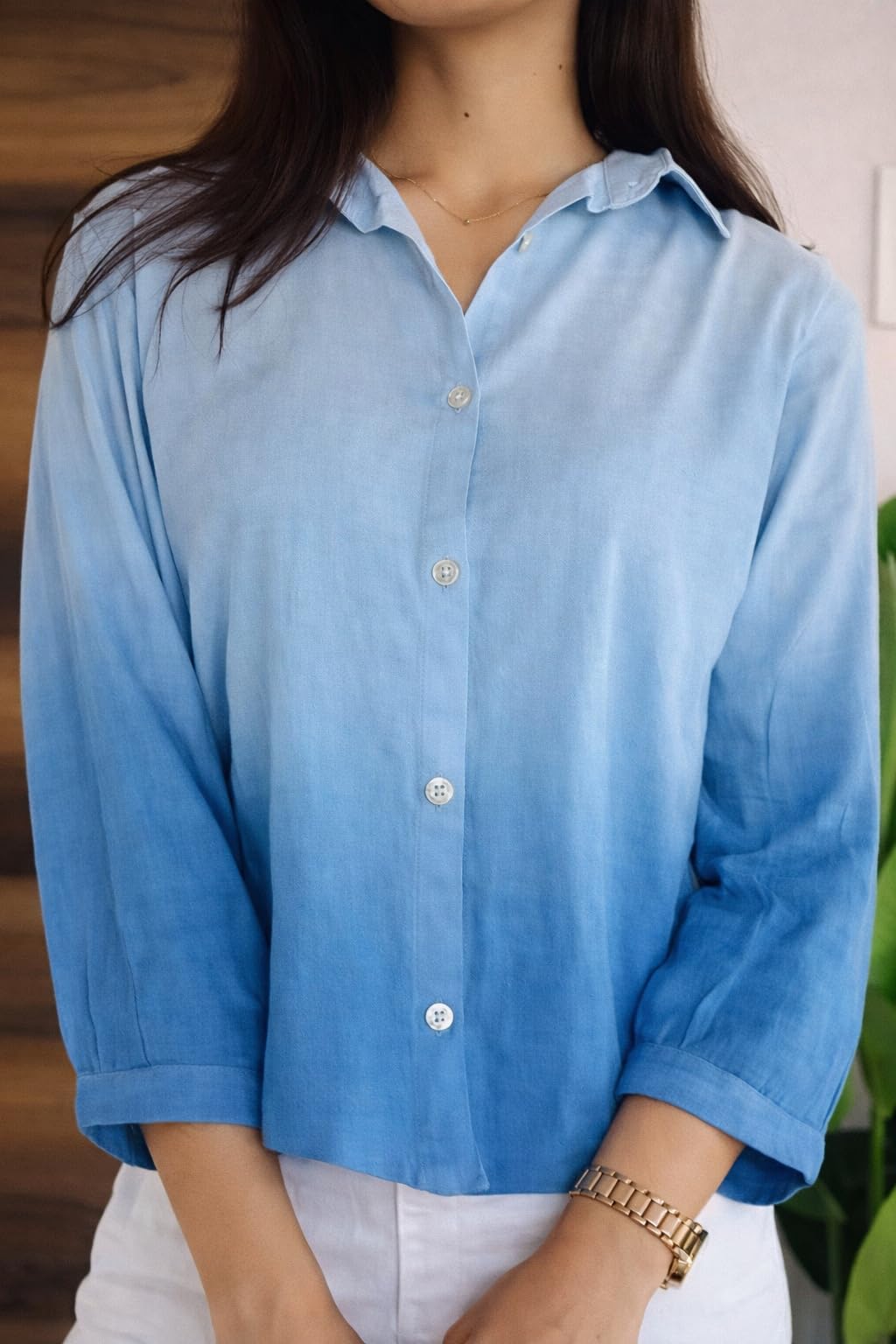 NINEOX Women Shirt || Shirt for Woman || Top for Women (L-98-101) (in, Alpha, 2XL, Blue)