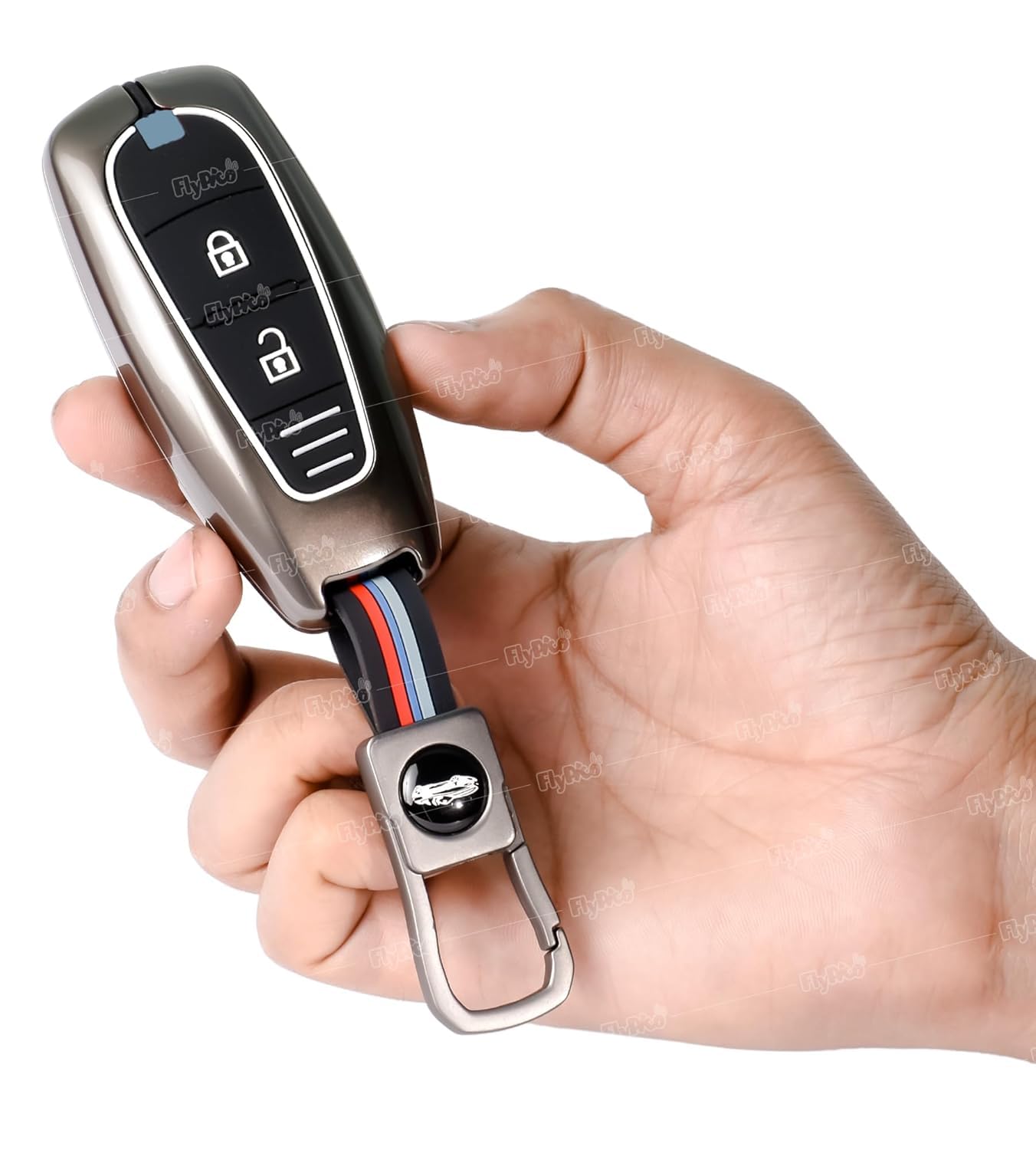 Coll of Fest Coll of Fest Premium Metal Silicon Key Cover Compatible with Maruti Suzuki Ignis | S Cross | Baleno | Ciaz | Vitara Brezza | Swift 2 Button Key Glow in the Dark
