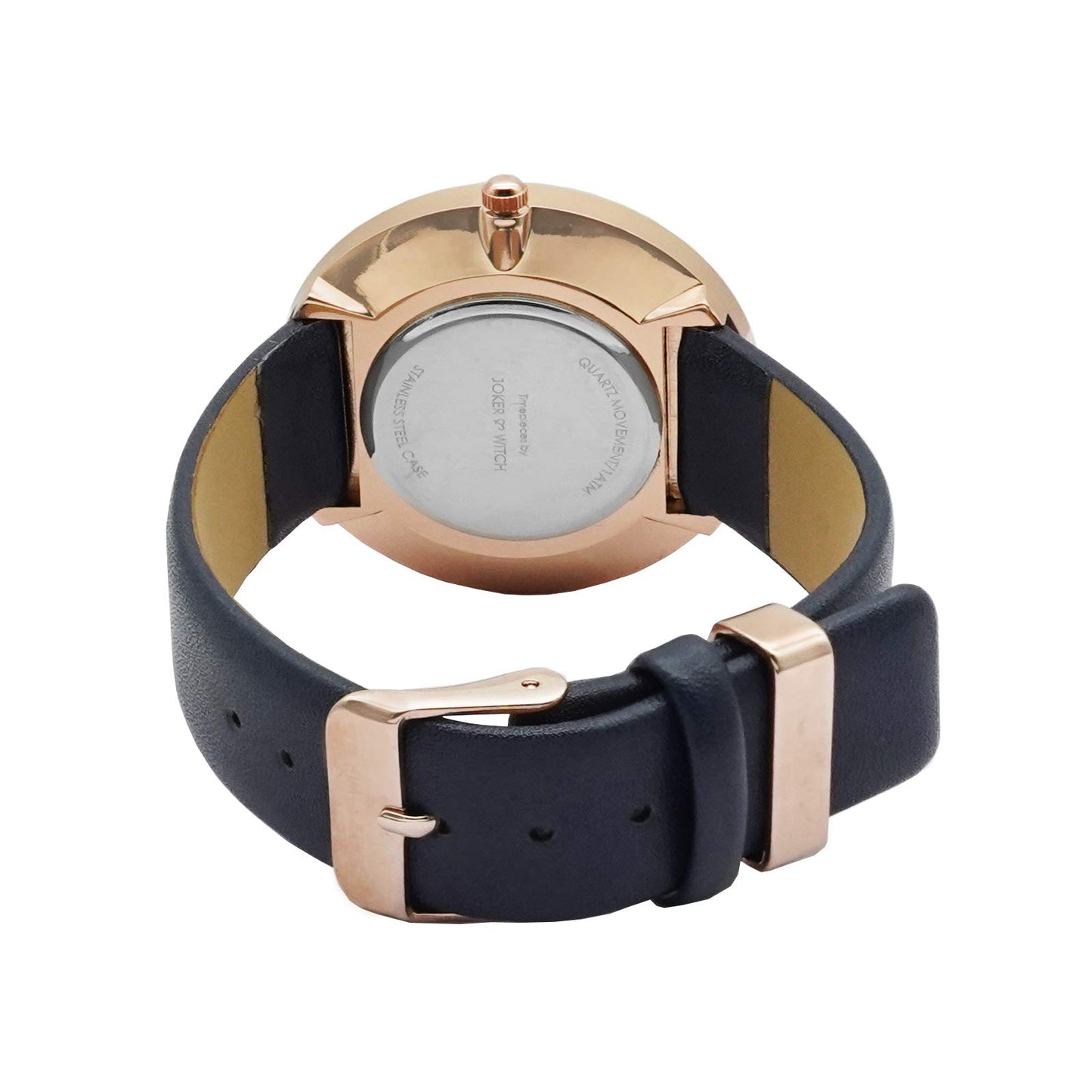 Joker & Witch Leather Women Miranda Analog Watch Bracelet Stack Combo, White Dial, Blue Band