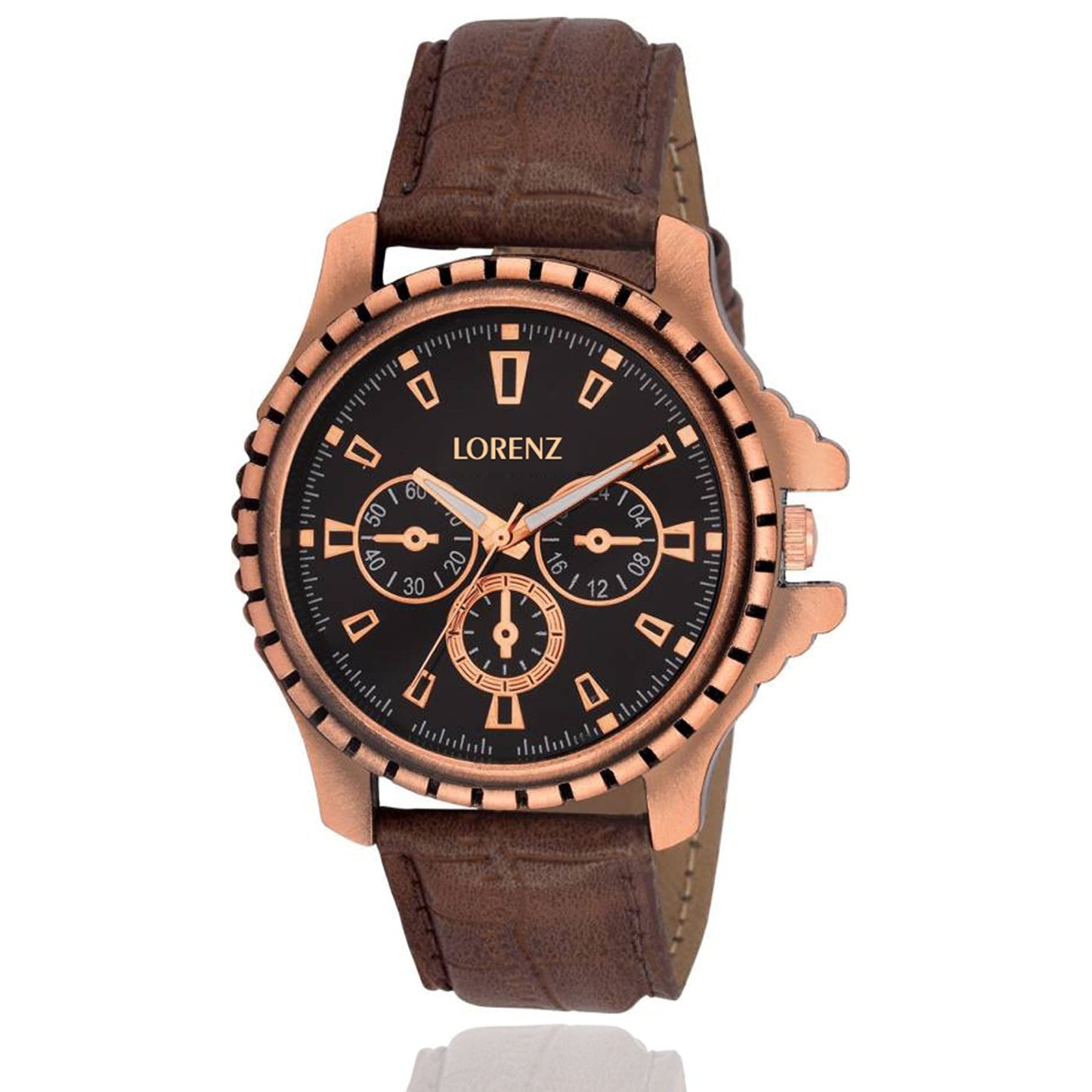 LORENZ Men’s Premium Watch and Wallet Gift Set | Brown Leather Wallet with Analog Watch | Stylish Combo Gift Box for Men | Birthday, Anniversary & Festive Gifting | Luxury Men’s Accessories