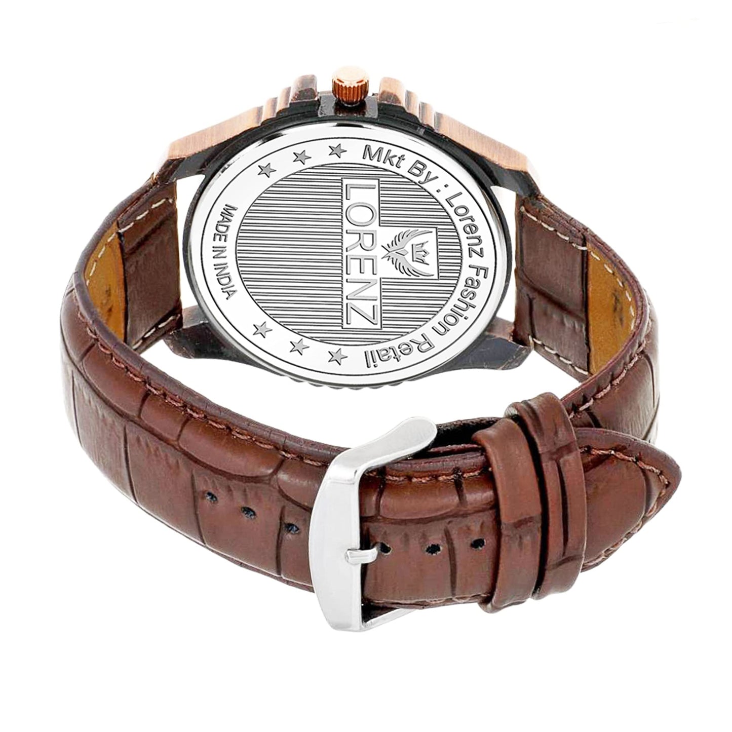 LORENZ Men’s Premium Watch and Wallet Gift Set | Brown Leather Wallet with Analog Watch | Stylish Combo Gift Box for Men | Birthday, Anniversary & Festive Gifting | Luxury Men’s Accessories